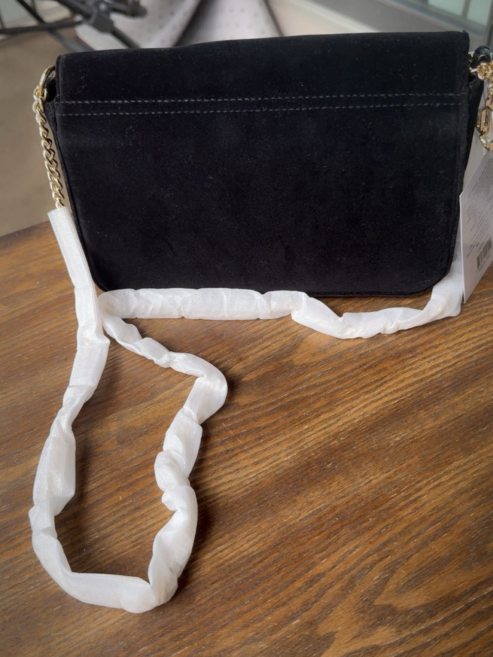 Jimmy Choo Black Suede & Sparkle Clutch - Picture 4 of 5